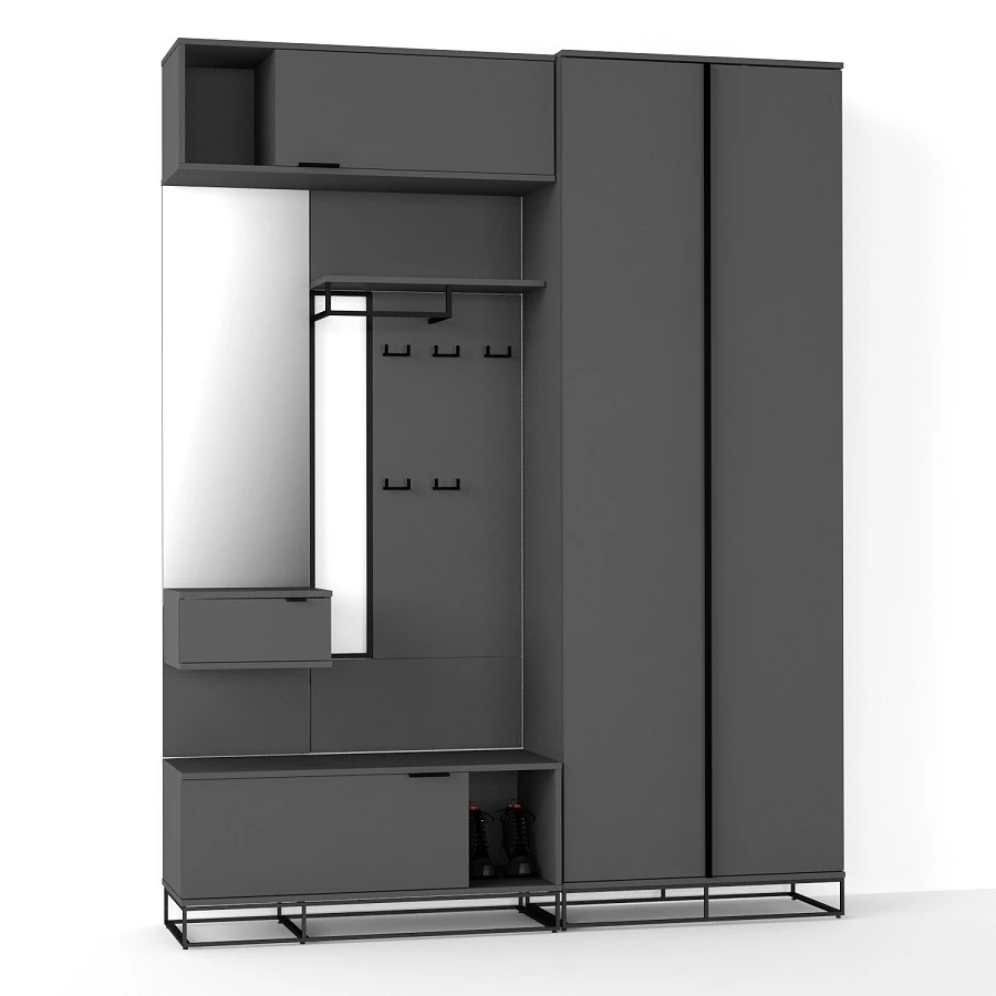 Вешалка настенная City графит - фото 4