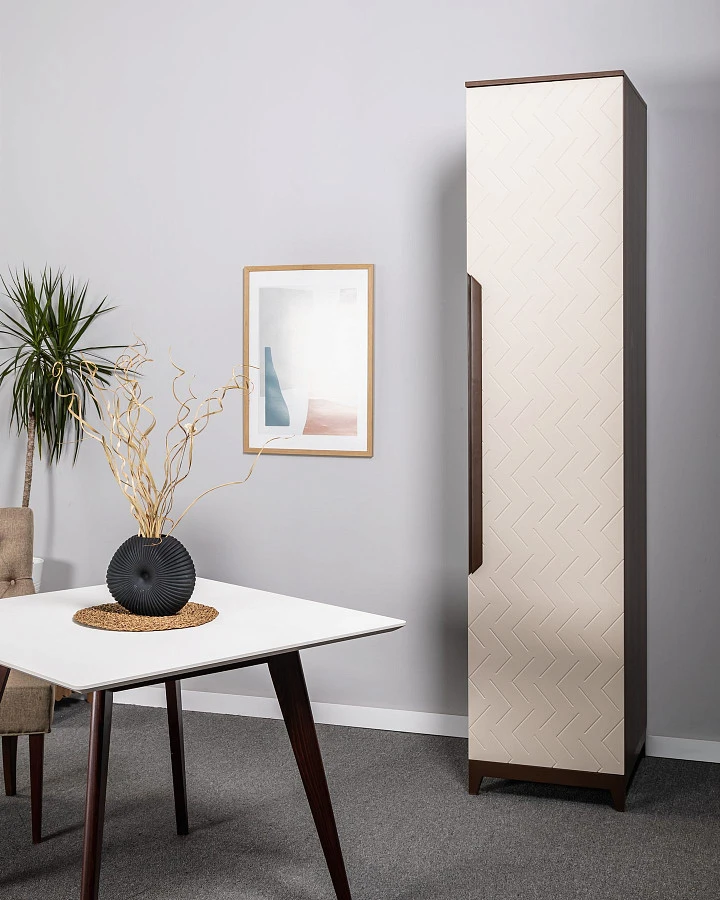 Шкаф 1-дверный универсальный (без полок) Сканди_Беж - фото 10