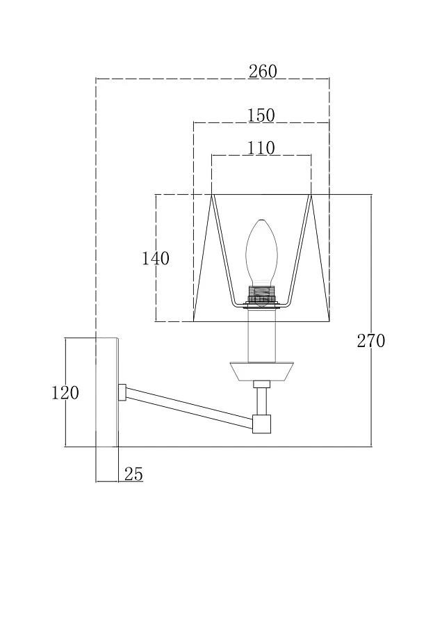 Настенный светильник (бра) Maytoni MOD064WL-01N - фото 2