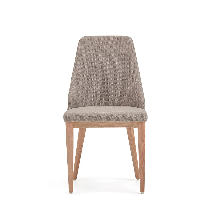 Rosie Стул из коричневой синели с ножками из массива ясеня - фото 6