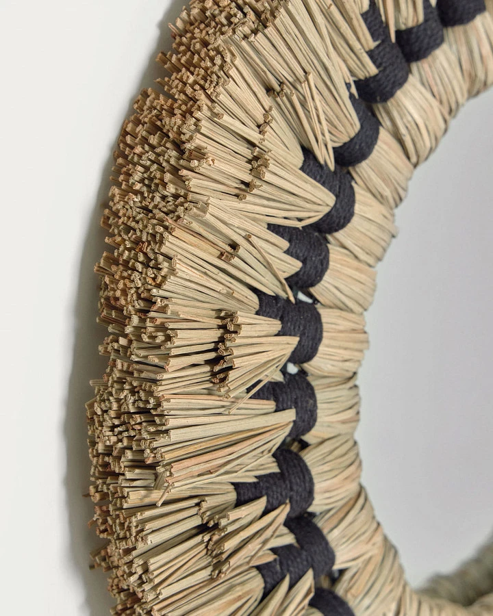 Круглое зеркало Akila из натуральных зеленых волокон 40 см - фото 6