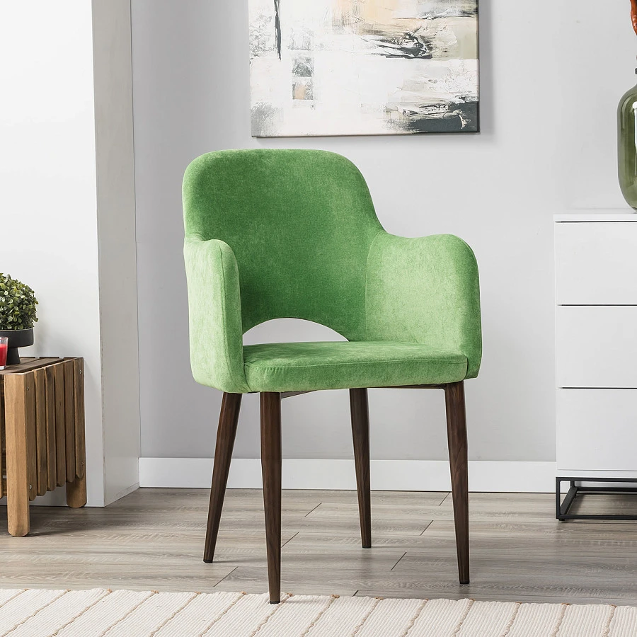 Кресло Ledger  зеленый/т. орех - фото 5