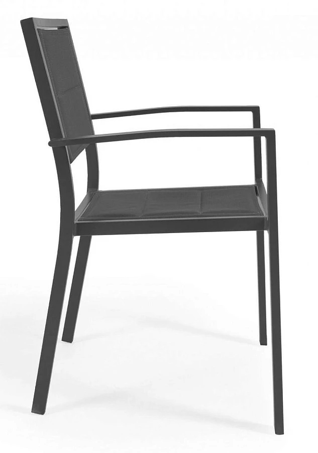 Стул садовый Sirley алюминий/черный - фото 3