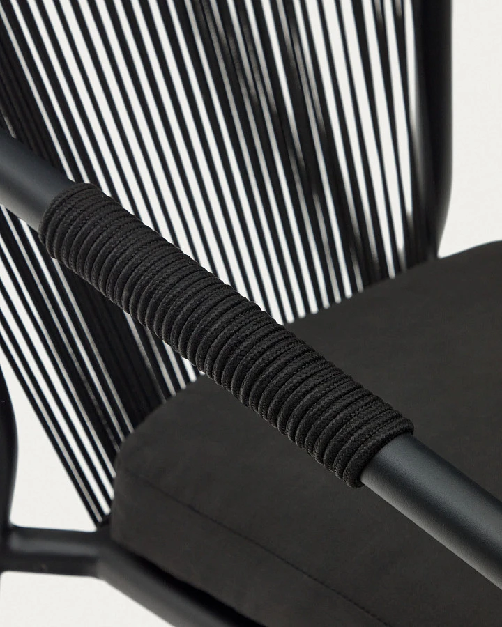Xelida Садовый стул из алюминия и черного шнура - фото 10