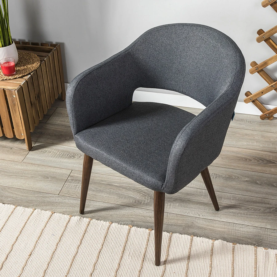 Стул Oscar тёмно-серый/т.орех - фото 12