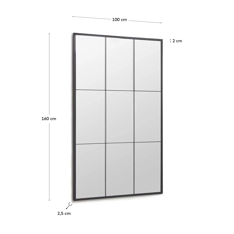 Ulrica Зеркало из черного металла 100 x 160 см - фото 7