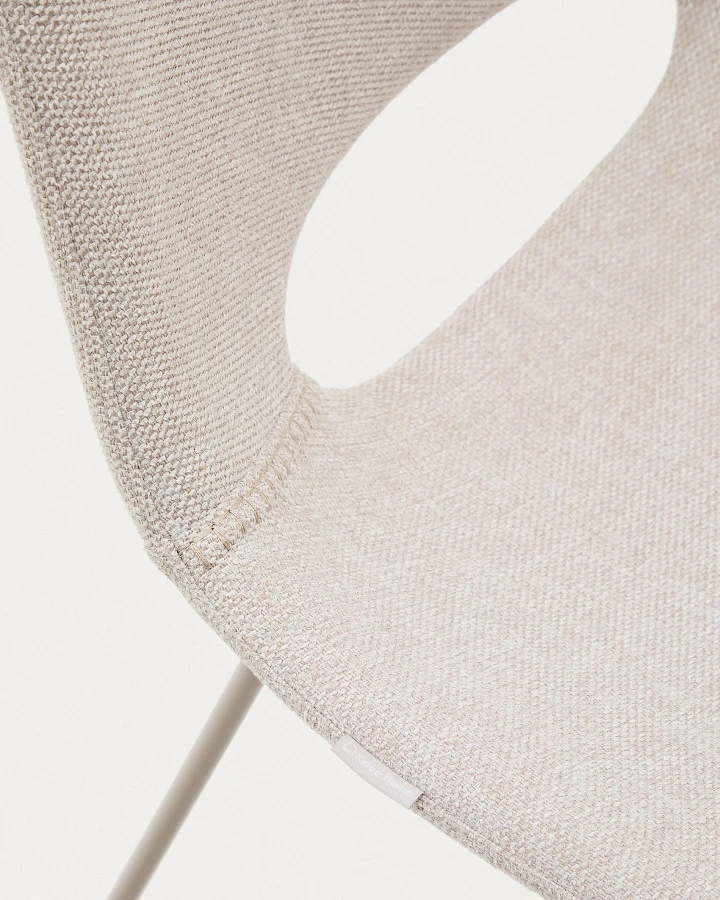 Стул Zahara бежевого цвета со стальными ножками - фото 7