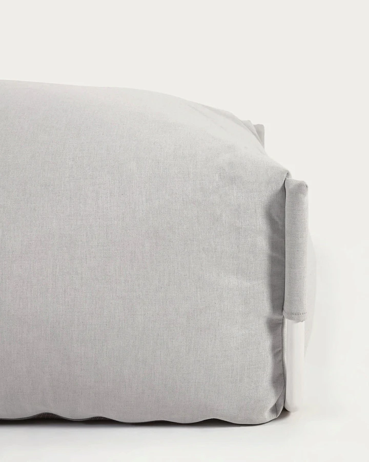 Square пуф квадратный  101 x 101 см, светло-серый, белый алюминий, для садового модульного дивана - фото 8