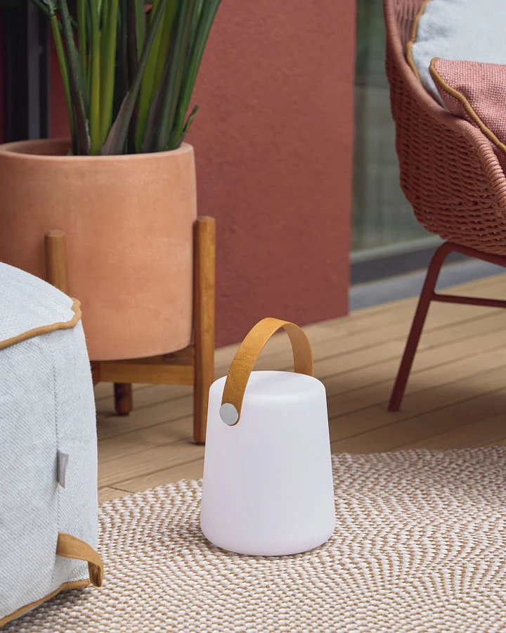 Настольная лампа Cool с коричневой ручкой - фото 6