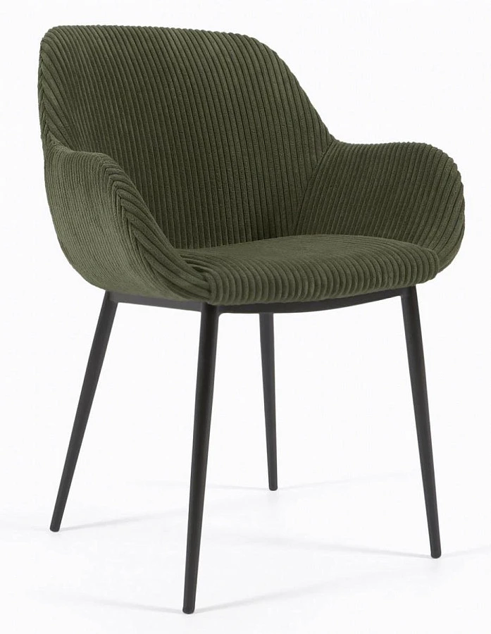 Стул Konna темно-зеленый/сталь,черный