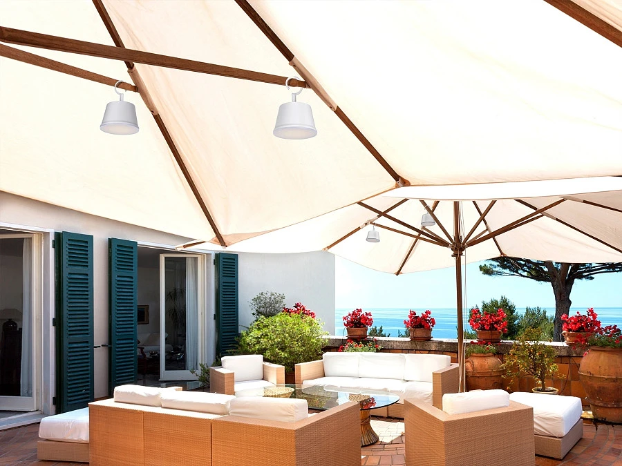 Cuco Уличная настольная лампа LED белая - фото 6