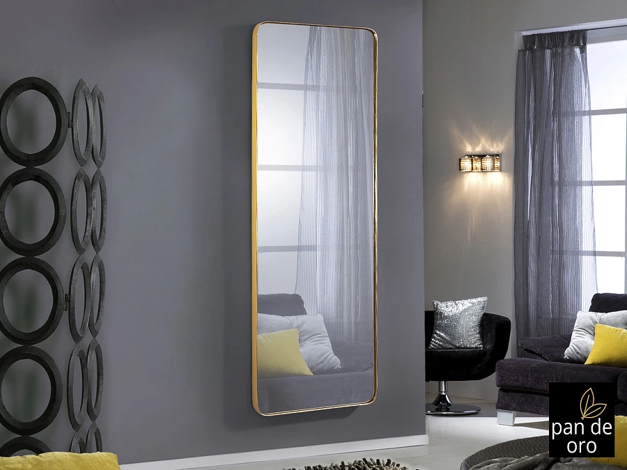Зеркало прямоугольное Orio 65X180 золото - фото 4