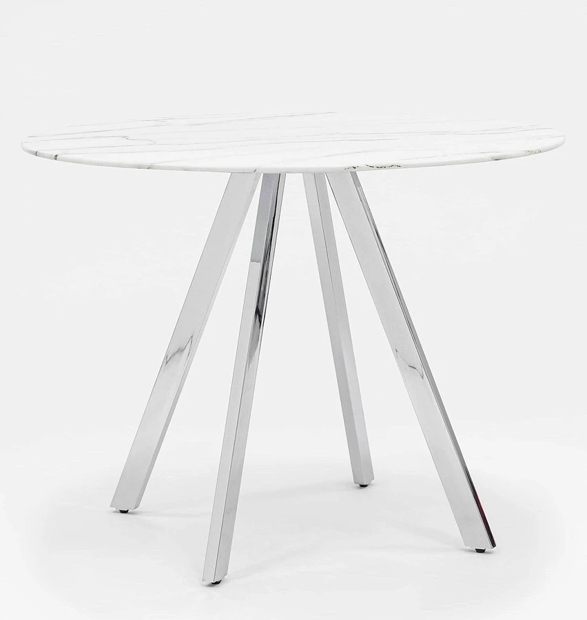 Стол обеденный Хьюстон D100 белый стеклянный - фото 2