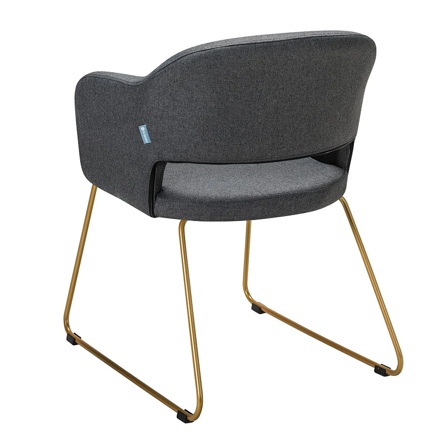 Кресло Oscar тёмно-серый/Линк золото - фото 3