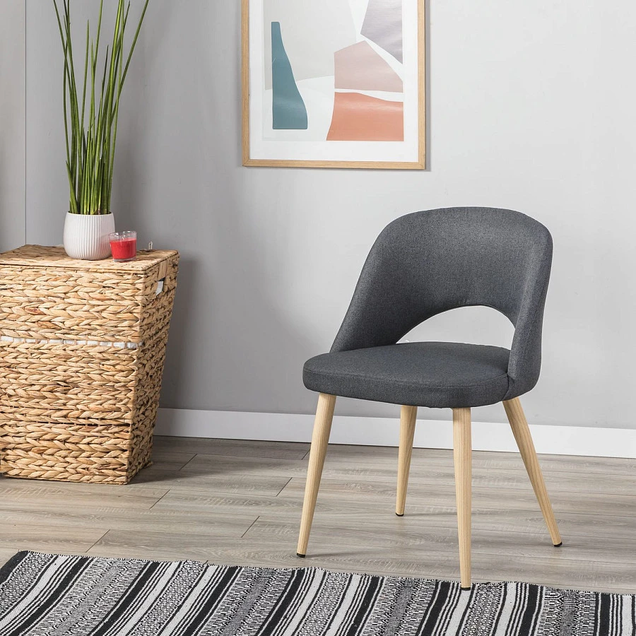 Стул Lars тёмно-серый/нат.дуб - фото 9