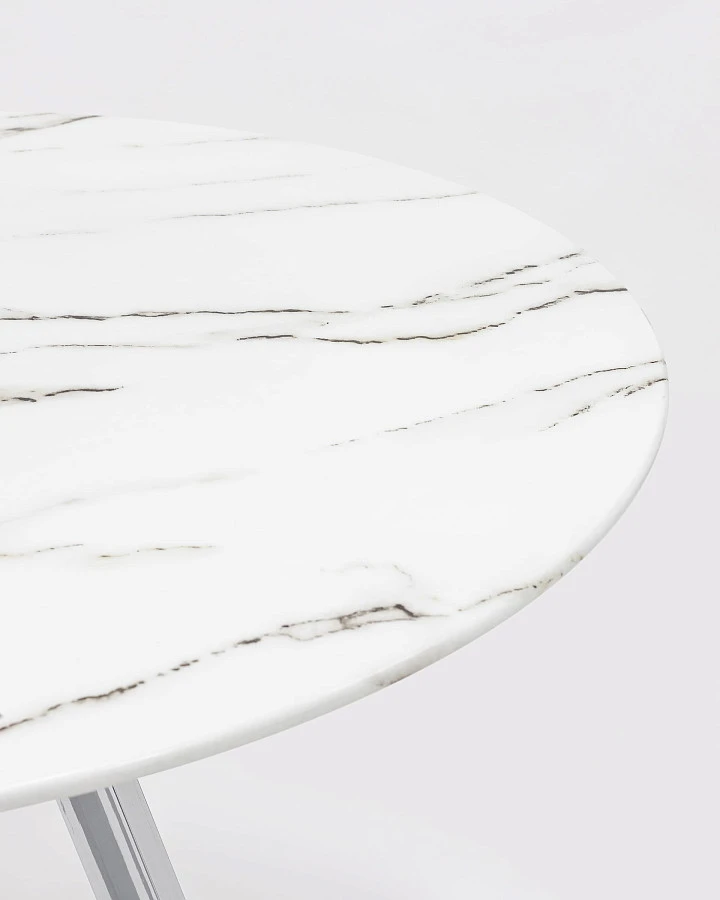 Стол обеденный Хьюстон D100 белый стеклянный - фото 5