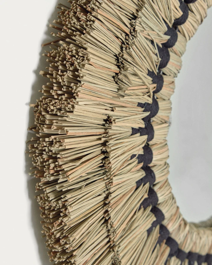 Круглое зеркало Akila из натуральных волокон 60 см - фото 6