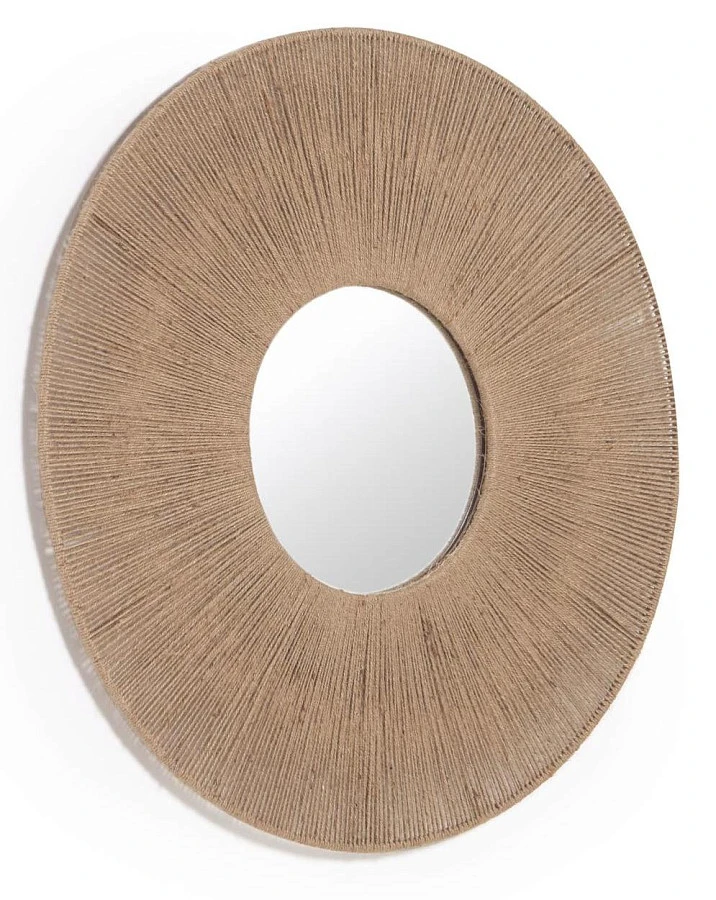 Круглое зеркало Damira джут 60см