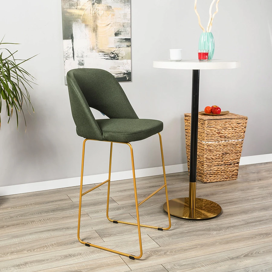 Кресло Бар. Lars тёмно-зеленый/Линк золото - фото 7