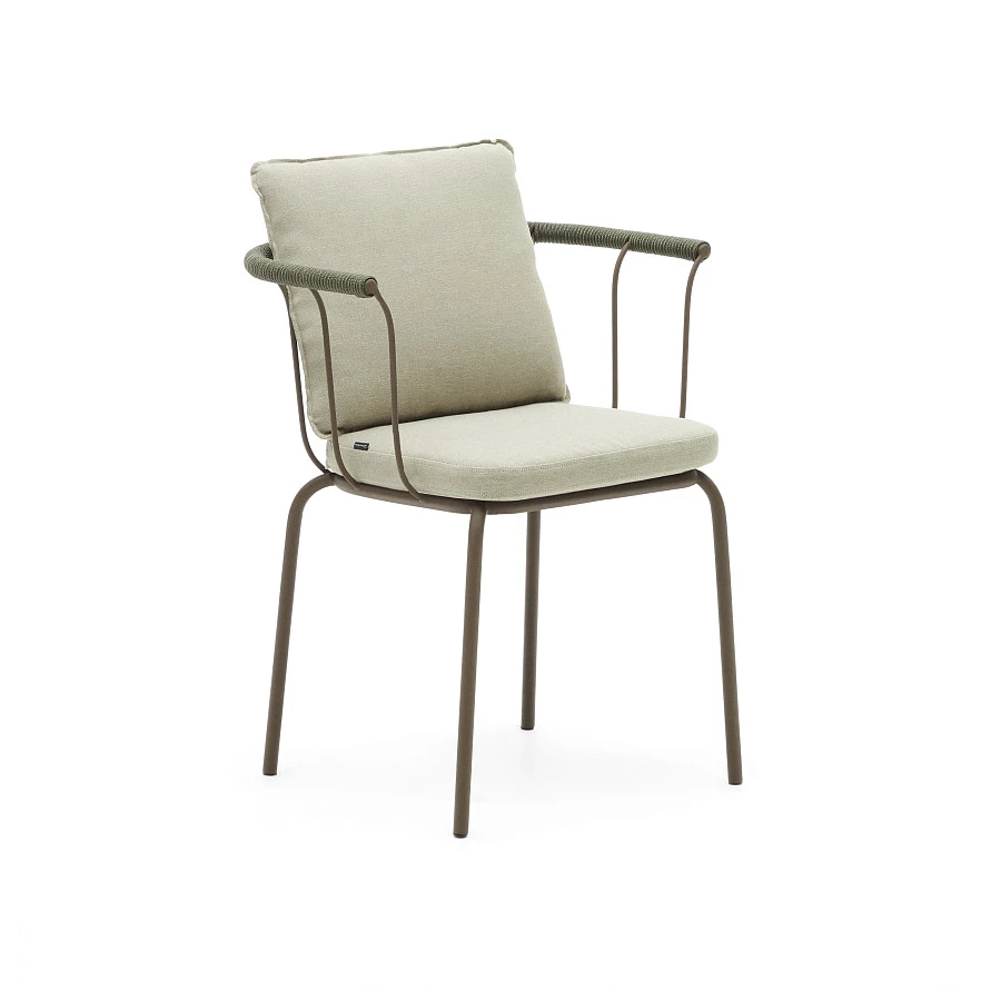 Salguer Стул из веревки и стали окрашенный в коричневый цвет - фото 3