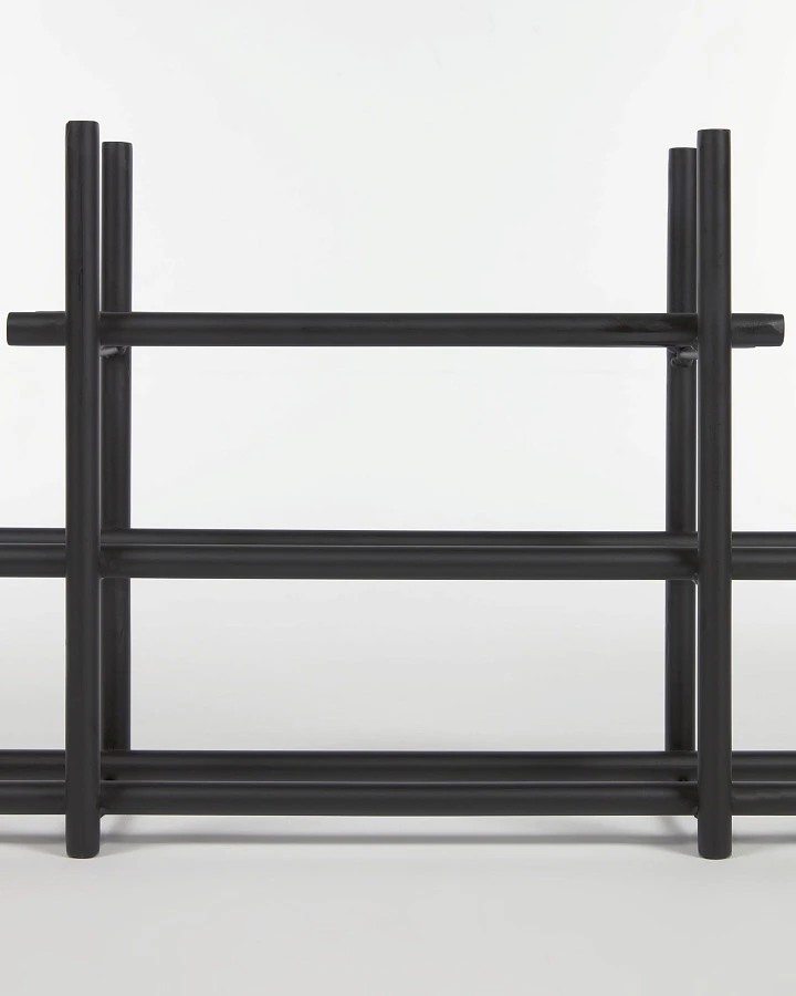 Shizu Винная полка из черного металла - фото 3