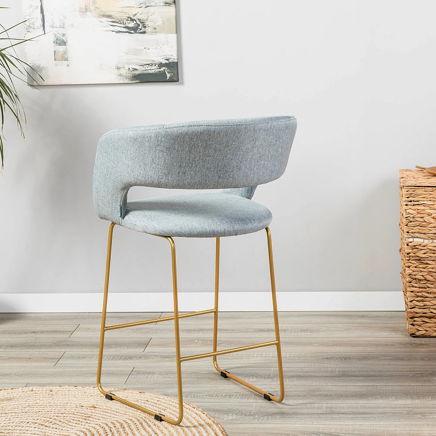 Кресло полубар Hugs св.сер/Линк золото - фото 10