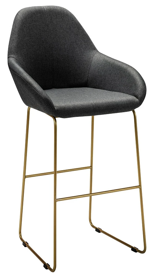 Кресло Бар. Kent тёмно-серый/Линк золото
