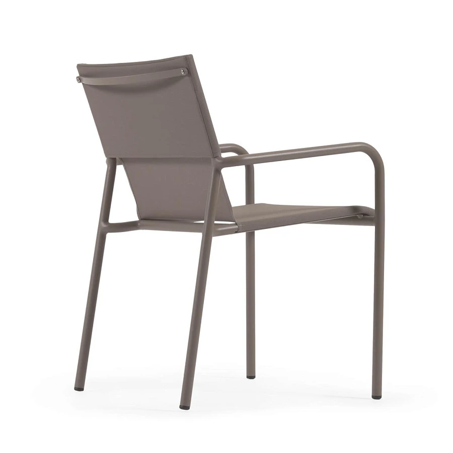 Zaltana Алюминиевый стул для улицы, окрашенный в коричневый матовый цвет - фото 2