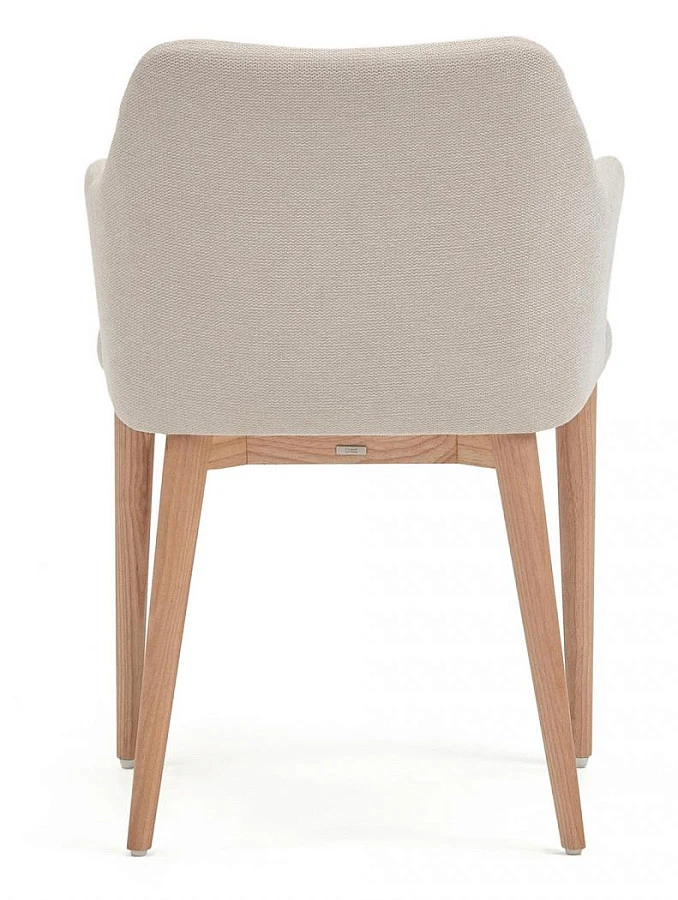 Стул Croft из бежевой синели/массив ясеня - фото 4