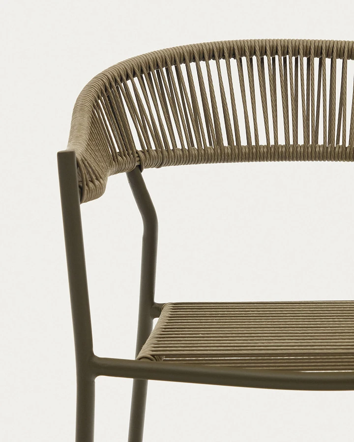 Futadera Садовый стул из зеленого шнура и зеленой стали - фото 9