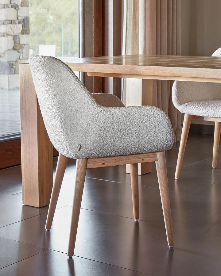 Стул Konna белый/ массив ясеня - фото 6