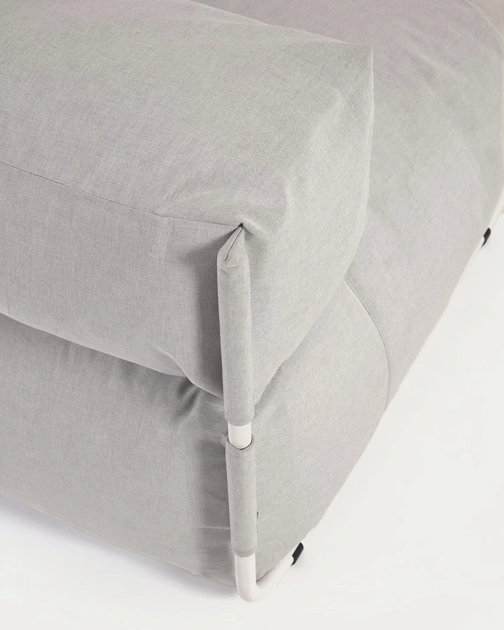 Square пуф квадратный со спинкой 101 x 101 см, светло-серый, для садового модульного дивана - фото 15