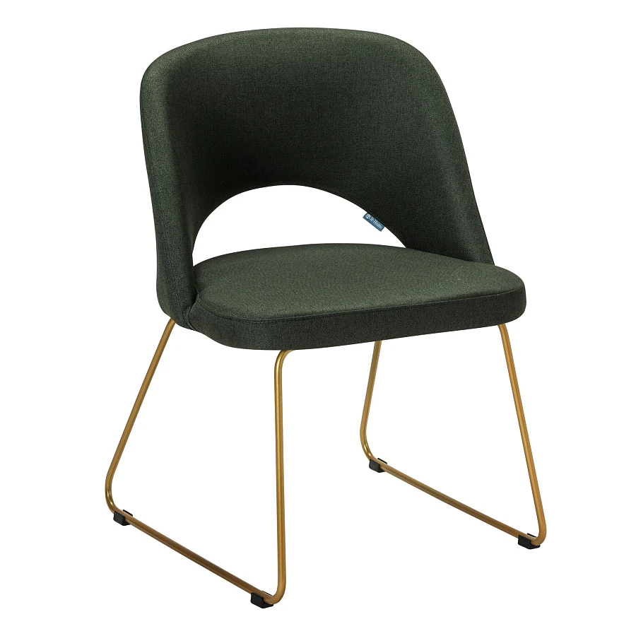 Кресло Lars тёмно-зеленый/Линк золото