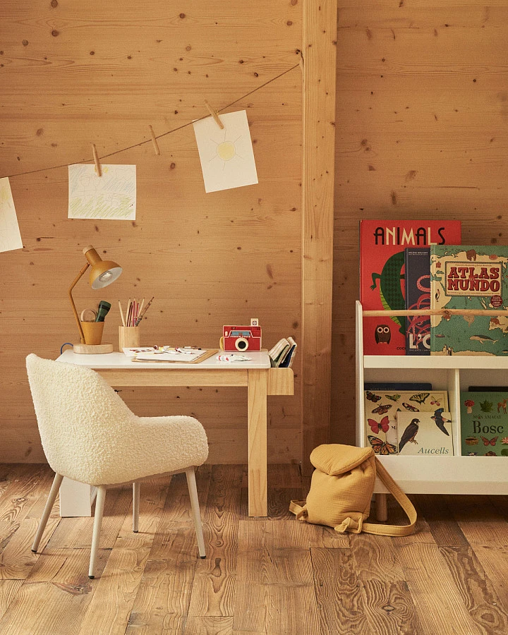 Konna Детский стул бел.букле/беж.стал.ножки - фото 3