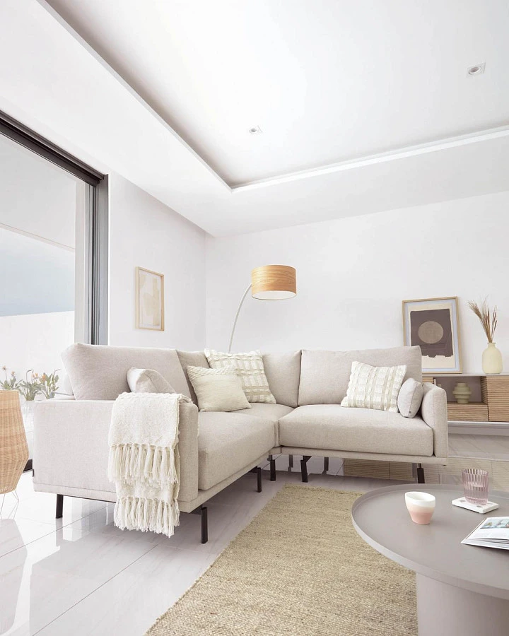 Круглый журнальный столик Fleksa серый 72см - фото 4