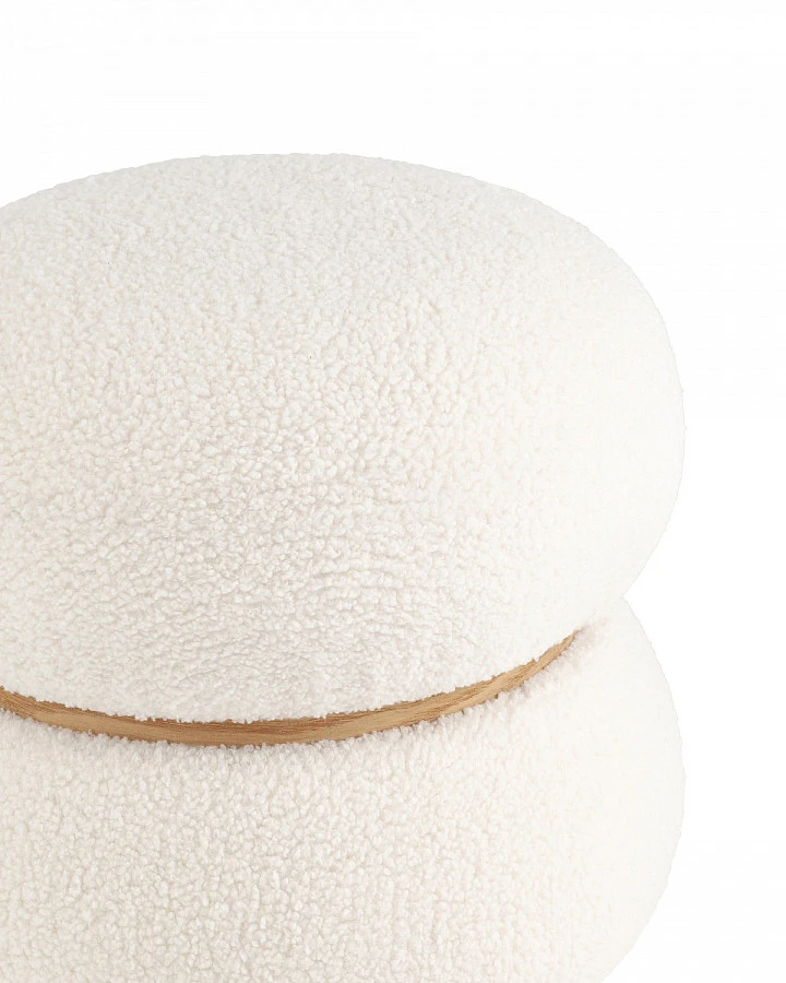 Пуф Полли S тедди белый - фото 3