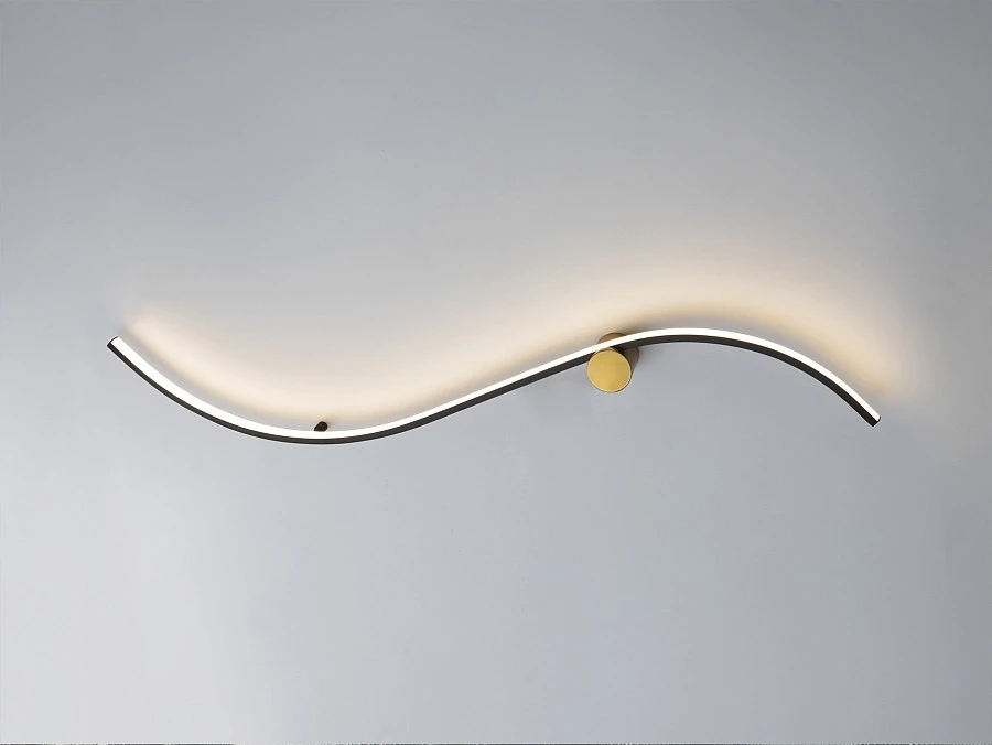 Siloe Настенный светильник черный/золотой - фото 6