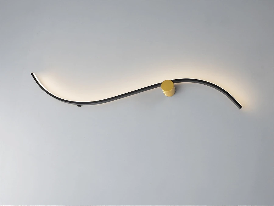Siloe Настенный светильник черный/золотой - фото 13