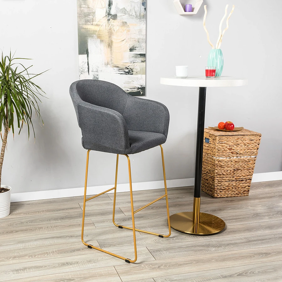 Кресло Бар. Oscar тёмно-серый/Линк золото - фото 8