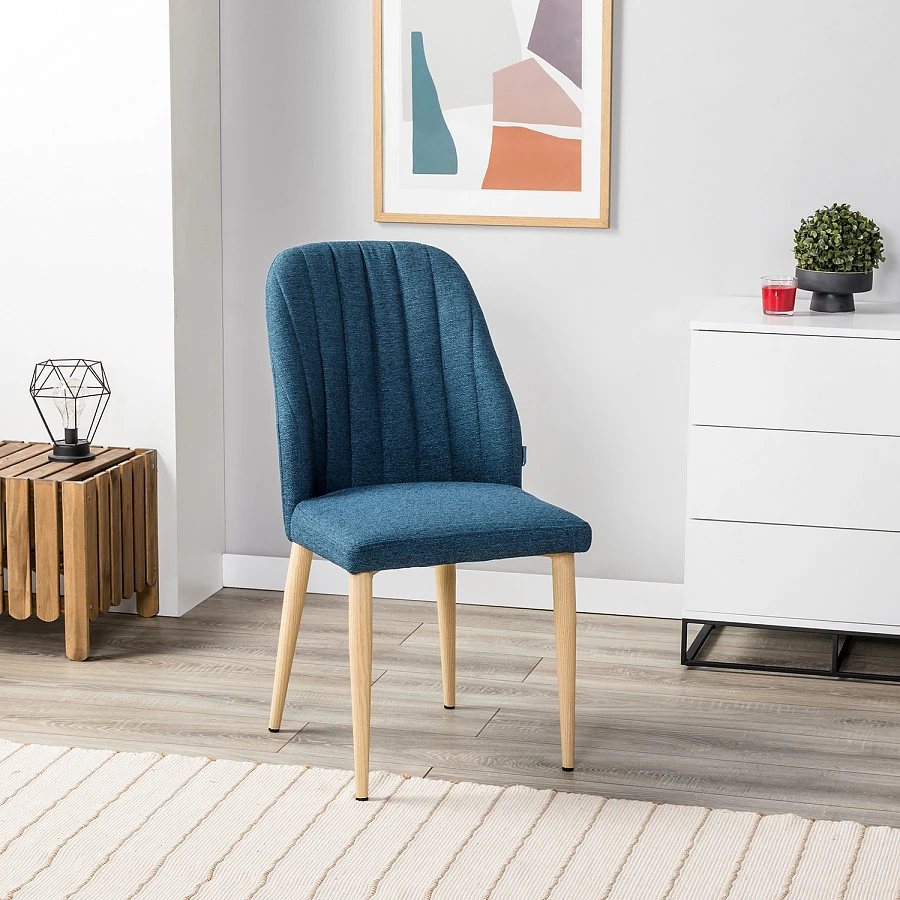 Стул Alen синий/нат.дуб - фото 8