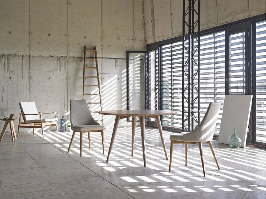 Стул Calidez DC631 /4032 с обивкой из ткани и ножками цвета ореха - фото 3