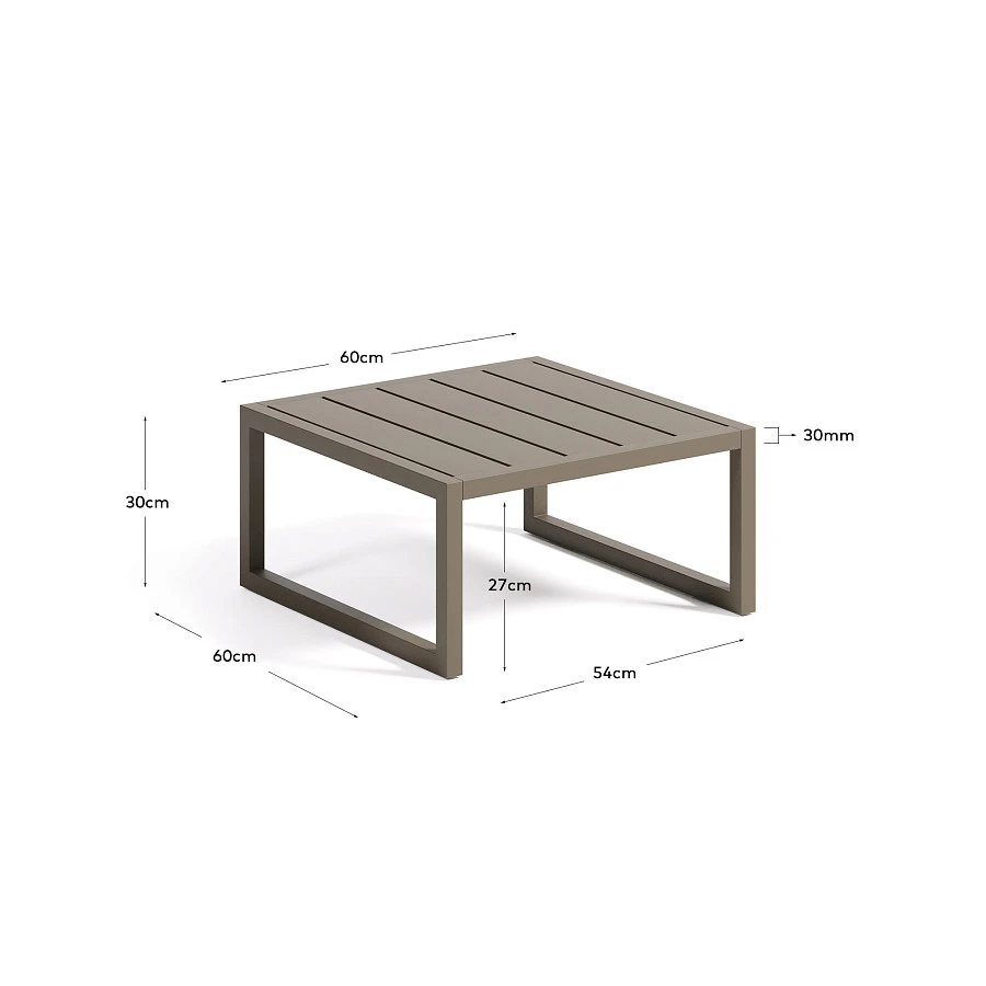Comova Столик для улицы из зеленого алюминия 60 x 60 см - фото 3