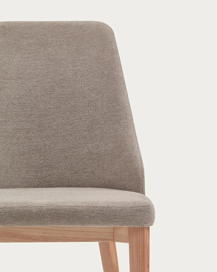 Rosie Стул из коричневой синели с ножками из массива ясеня - фото 10