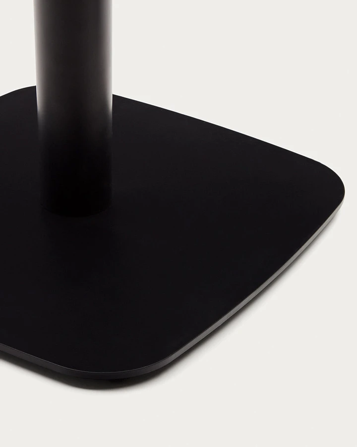 Высокий барный стол Saura черный со столешницей из акации - фото 4