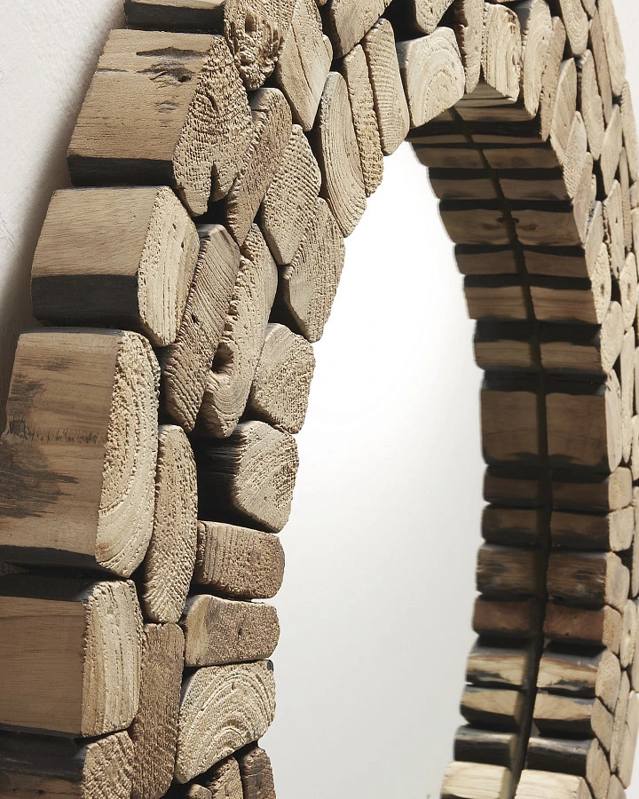 Зеркало Ellipse древесина - фото 3