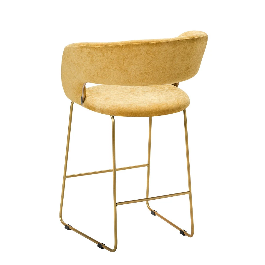 Кресло полубар Hugs желтый/Линк золото - фото 3