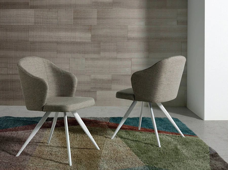 Стул F3208-GRIS /4057 черные ножки - фото 12