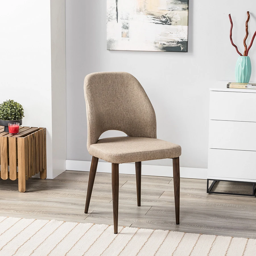 Стул Ledger беж./т. орех - фото 7