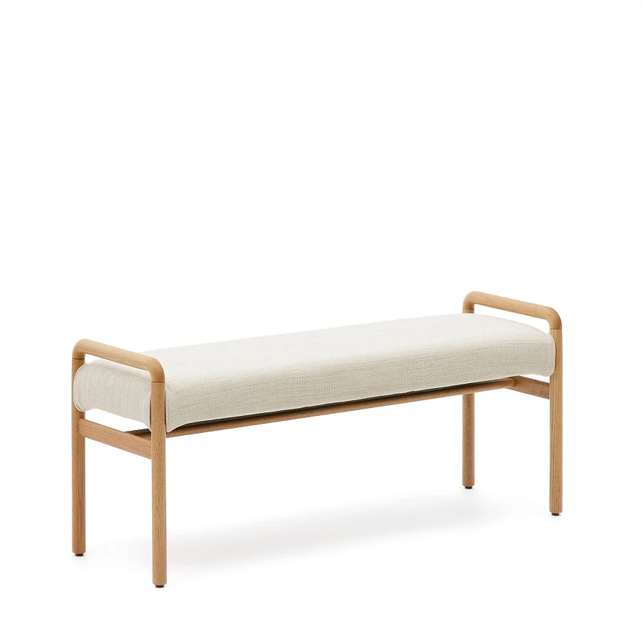 Скамейка Macaret со съемным чехлом из массива дуба с натуральной отделкой 120 см - фото 5