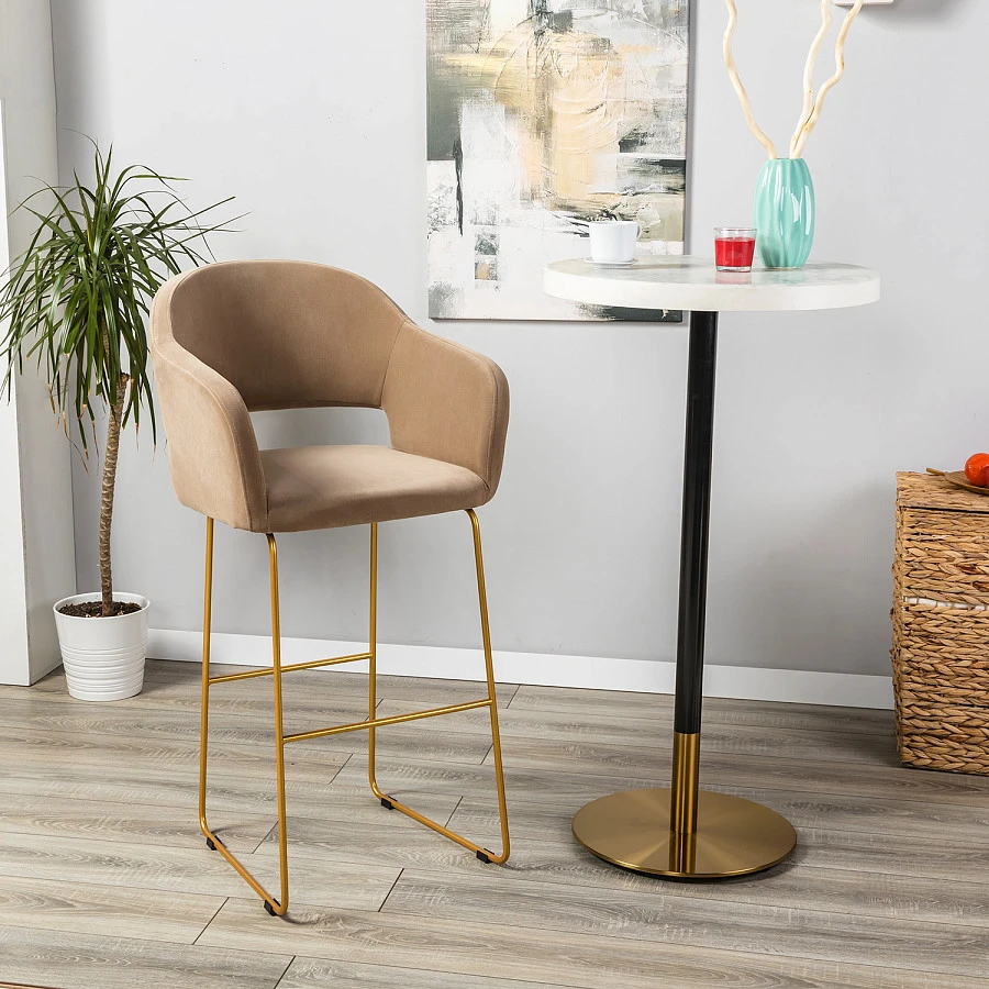 Кресло Бар. Oscar Diag beige/Линк золото - фото 8